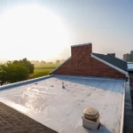 flat roof on a school building